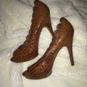 XOXO Brown Tan High Heels